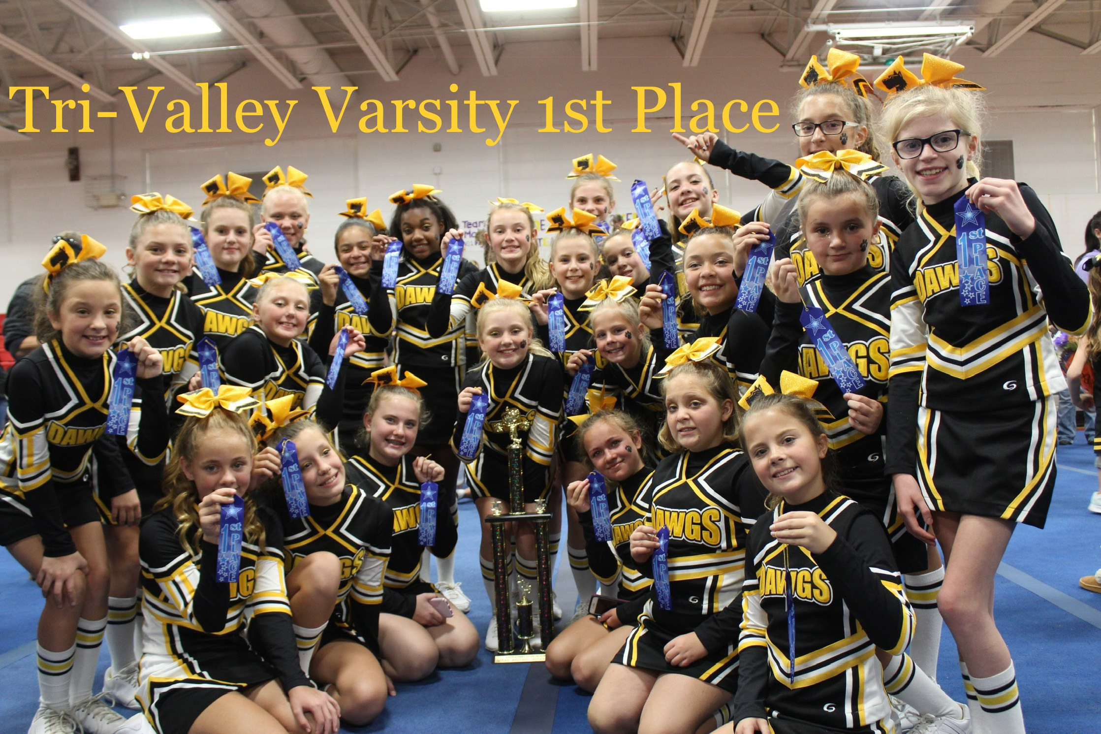 Tri Valley Middle School and Peewee Cheer Teams Scare Up a Big Win