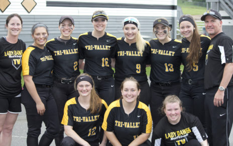 Tri-Valley varsity girls softball team and coaches