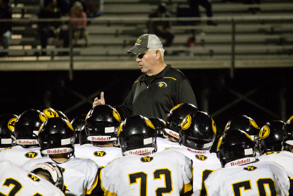 Coach Kevin Fell Talking to the Tri-Valley Football Team
