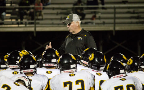 Coach Kevin Fell Talking to the Tri-Valley Football Team