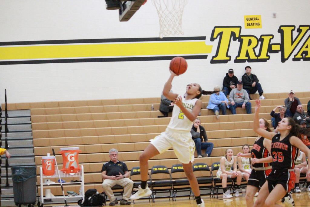 Lexi Howe Jumps Over Mt. Vernon Defender
