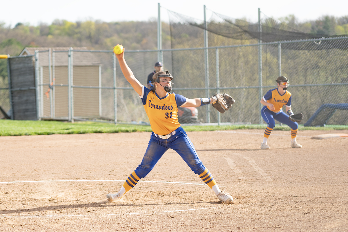 West Muskingum's Addy Antonetz winds up to deliver a fastball.