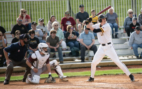 Gavin Harrold reads the Lil' Muskies pitcher as he waits for one he can really get a piece of