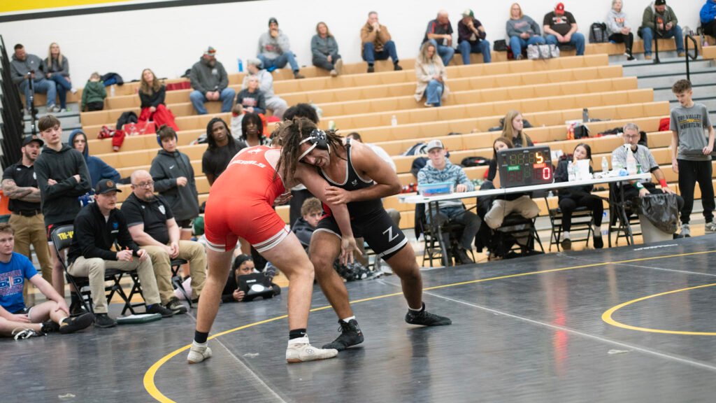 Blue Devil standout wrestler Trio Ladd wrestled against Sheridan early this season.