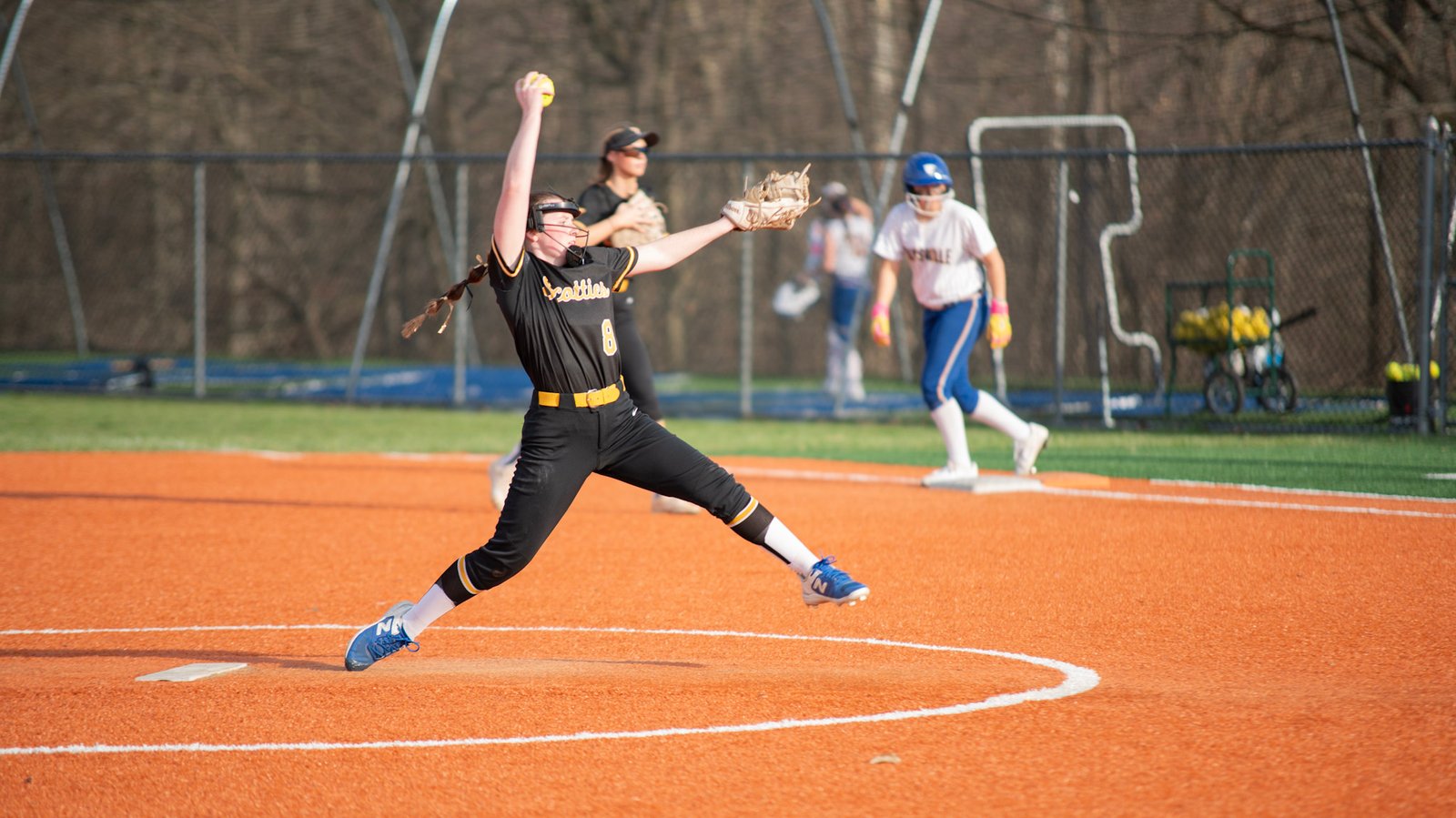 Gracie Hutton lined up a strike for Tri-Valley as they took on Maysville
