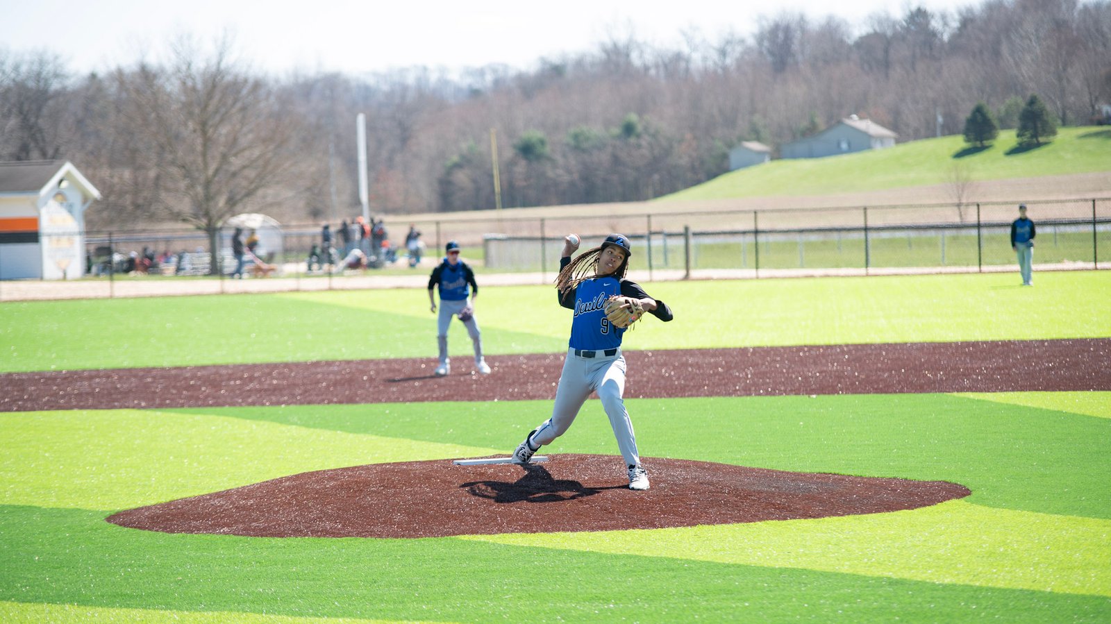 Zanesville's Mahki Murray throws a fastball from the mound in West Lafayette